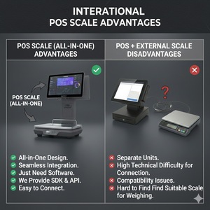 LongFly Android OIML Hardware Point Verkaufs register POS Touchscreen Registrier kasse mit AI Waage Waage - Product Image 5