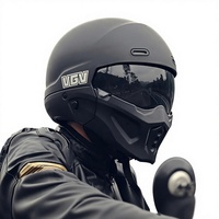 Casque de moto rétro Scorpion intégral unisexe toutes saisons, protection solaire estivale, coiffure non gênée, 3C/DOT