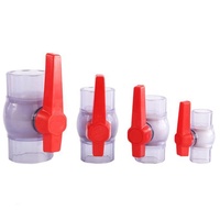 Vanne à boisseau sphérique manuelle en PVC translucide UPVC DN15-DN50 OEM