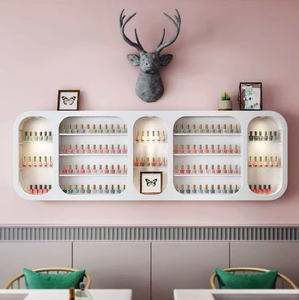 New Nail Salon Cosmetics <b>Display</b> <b>Wall</b> <b>Cabinet</b> Shelf Nail Polish Glue <b>Display</b> Shelf <b>Wall</b> Hanging - Product Image 2