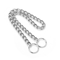 Colliers de dressage pour chien en métal, collier à étranglement pour chiens de petite, moyenne et grande taille, Pitbull, Bulldog, collier en acier inoxydable résistant, collier à glissière pour chien, collier chinois