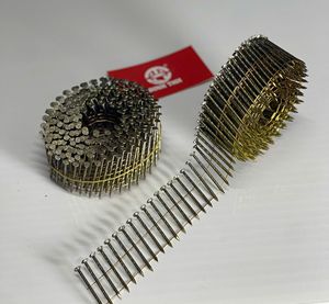 Clavos en rollo de acero galvanizado de 2.2 mm de calibre y 45 mm de longitud con vástago de tornillo, agrupados en rollo, para estructuras de madera y palets - Product Image 3