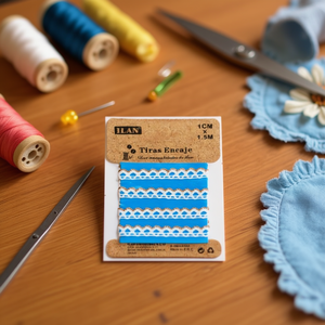 Cinghie in pizzo ILAN 1 cm x 1,5 m colore cammello per artigianato e cucito - Product Image 2