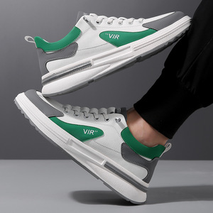 Zapatos Casuales de Piel Genuina para Hombre, Primavera-Otoño, Negros y Blancos, Suela Gruesa, Antideslizantes, para Uso en Exteriores - Product Image 4