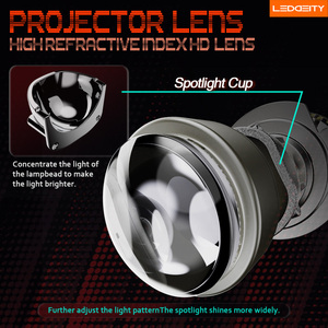 LEDDEITY High Power H7 Mini Lens LED Headlight <span class=keywords><strong>T8</strong></span> 120W 14400LM Nueva condición para Toyota Auto Lighting System - Product Image 4