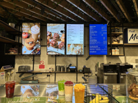 32 "43" 50 "55" pulgadas montado en la pared tablero de menú inteligente pantalla táctil LCD TV publicidad pantalla para restaurante