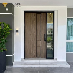 Porta d'Ingresso Minimalista JBDHOME <span class=keywords><strong>in</strong></span> Rovere Massiccio di Alta Qualità, Preinstallata per Villa, Ingresso Principale Esterno - Product Image 3
