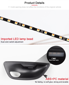 Grosir 2 warna F10 F11 biru dan oranye LED Interior garis dekorasi pintu suasana untuk BMW 5 seri F10 F11 2010-2017 - Product Image 3