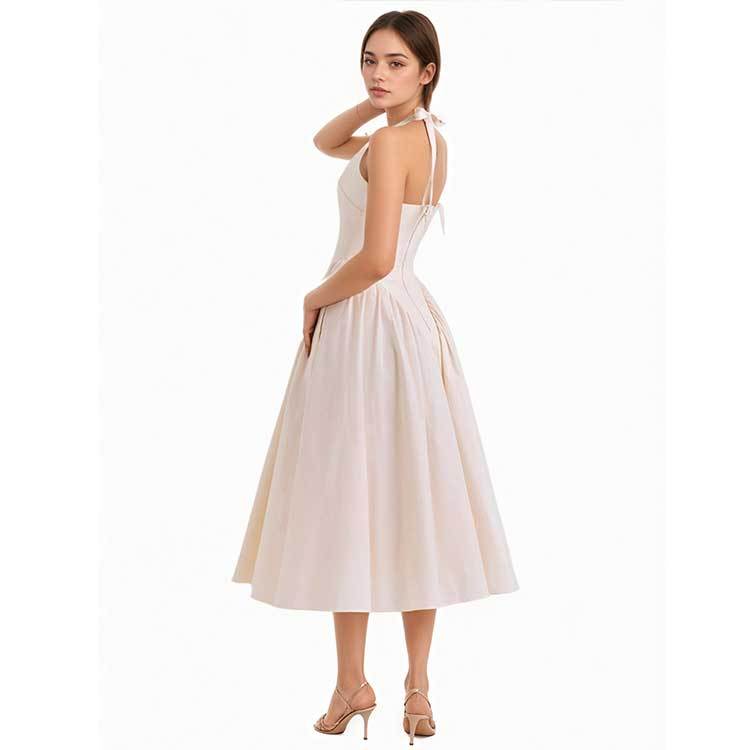Sexy Sweet Solid Mini Backless Sleeveless