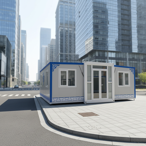 บ้านคอนเทนเนอร์แบบขยายได้สไตล์อเมริกันร่วมสมัย ขนาด 10 ฟุต 2-3 ห้องนอน ห้องน้ำหลายห้อง สำนักงาน โครงสร้างเหล็กและไม้ - Product Image 1