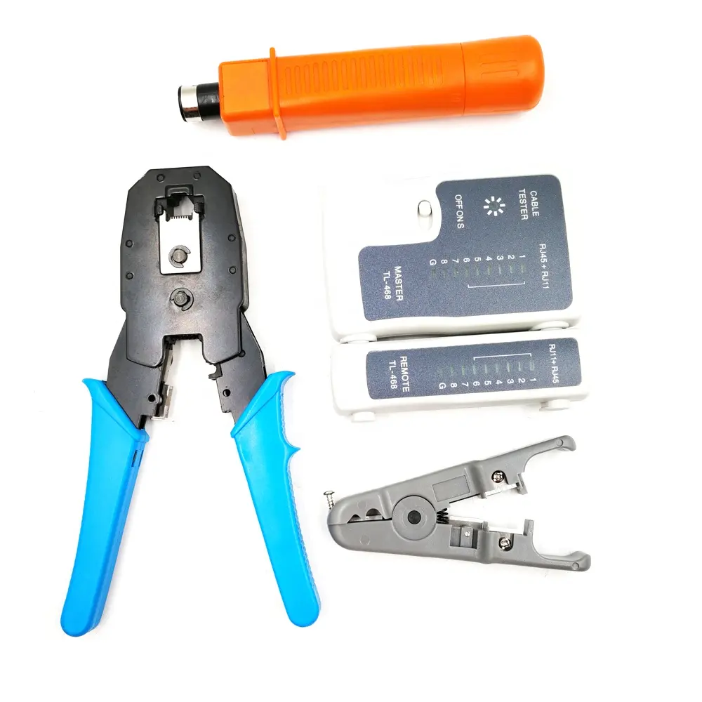 HT-K315A Coaxial Cable Stripper Tester Punching Down Tool Set Crimping Tool Kits