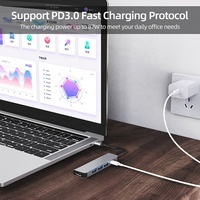 Hub USB-C multifonction 5 en 1 Xput, adaptateur multiport, type C vers 3 ports USB, HDMI 4K, charge rapide PD pour ordinateur portable, tablette, smartphone