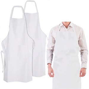 Tablier de cuisine unisexe sans manches en coton avec poches, personnalisable avec logo, pour la cuisine, la peinture DIY, les fêtes et l'impression - Product Image 1