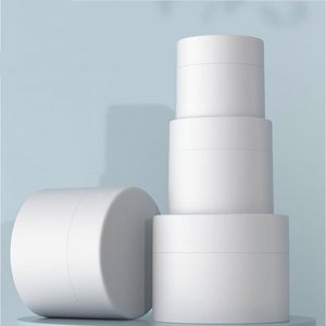 Low MOQ Luxury 100G PP Face Cream <b>Jar</b> Matte White Double Wall <b>Plastic</b> <b>Jar</b> - Product Image 4