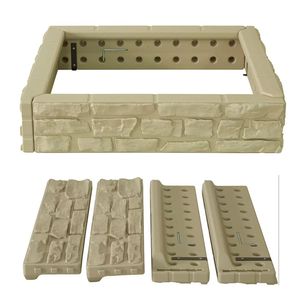 Grand lit de jardinière de jardin carré et durable en plastique HDPE de 4 pieds de style marbre pour la plantation <span class=keywords><strong>hors</strong></span> <span class=keywords><strong>sol</strong></span> en extérieur - Product Image 3