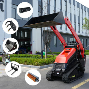 Kostenloser Versand Kompakt lader Hydraulische Diesel farm Schnee räum maschinen Landwirtschaft Crawler Mini Front schaufel lader - Product Image 5