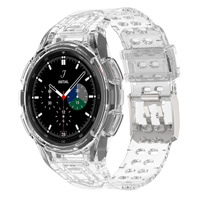 Bracelet de montre en TPU transparent avec étui pour Samsung Galaxy Watch 4 Classic 46 42 44 mm 40 mm 46 mm, bracelet de montre en silicone