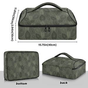 Hawaiian Kalo Design Custom Print Potluck Parties Aluminum Casserole Pans Insulated Food Warmer Cooler Bag for Camping - Product Image 3