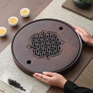 Plateaux à thé en bambou en gros, boîtes à thé avec réservoir d'eau, tables à thé de style chinois, plateaux de préparation à sec, pour drainage et stockage - Product Image 5