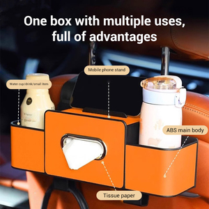 Conveniente bolsa para el automóvil, organizador multifuncional para coche, soporte de drenaje trasero, caja colgante de almacenamiento para taza de pañuelos - Product Image 2
