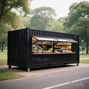 บาร์คอนเทนเนอร์เชิงพาณิชย์พร้อมหน้าต่างอลูมิเนียม ประตูเหล็ก บาร์กลางแจ้ง รถตู้คอนเทนเนอร์ คาเฟ่ - Product Image 2