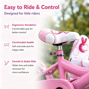 <span class=keywords><strong>Bicicletta</strong></span> a Pedali <span class=keywords><strong>per</strong></span> Bambini da 12, 14, 16, 18, 20 Pollici, Bici <span class=keywords><strong>per</strong></span> Bambine dai 2 ai 12 Anni con Forcella Singola in Acciaio - Product Image 4