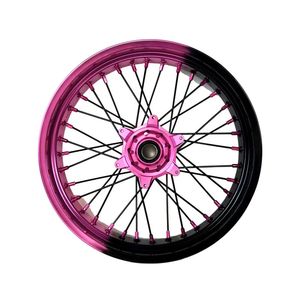Juego de Ruedas <span class=keywords><strong>para</strong></span> Motocicleta Supermoto, Color Negro y Rosa, <span class=keywords><strong>para</strong></span> KT M EXC SXF 2003-2025, 17-3.5/5.0 - Product Image 5