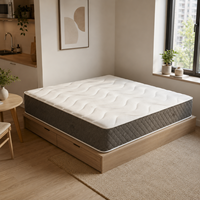 Matelas en mousse à mémoire de forme compressé sous vide pour hôtels, tailles double, queen et king, pour projets hôteliers et chambres d'hôtel