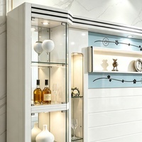 Meuble TV de salon, vitrine en verre, casier à vin, meuble de maison, meuble TV de luxe en bois moderne