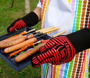 Seeway BBQ Grill Four Gants 14 Pouces 932 F Résistant À La Chaleur Fumeur Cuisson Barbecue Gants