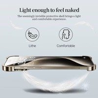 Étui magnétique métallique sans cadre de luxe pour iPhone 17 Air 16 15 14 Pro Max, coque antichoc avec protection des coins et protection de l'objectif