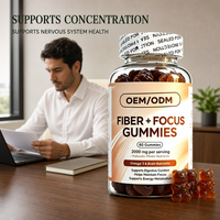 Complément alimentaire quotidien à base de baies mélangées, 60 gommes, 30 jours d'approvisionnement, 5 g de fibres par portion, Fiber Focus Gummies