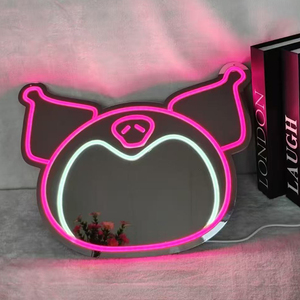 Tùy chỉnh hiện đại Anime Acrylic thắp sáng gương Vanity với đèn trang trí Neon thiết kế thẩm mỹ cho cửa hàng thời trang hiển thị - Product Image 1