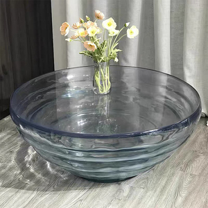 Design minimaliste moderne Table basse sculptée Art Villa personnalisée Salon Lumière Luxe Résine époxy Sculpture Motif - Product Image 1