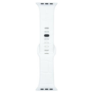 Correa de reloj deportiva de silicona con hebilla cuadrada con textura de cuero, compatible con Apple Watch Series 1-9, 8, 7, 6, 5, 4, 3 - Product Image 6