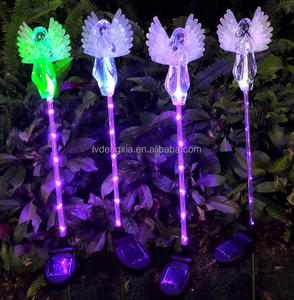 Năng lượng mặt trời thiên thần Đèn Ngoài Trời năng lượng mặt trời Powered màu thay đổi Thiên Thần Cổ phần trang trí đèn sân vườn cho bãi cỏ đường mộ nghĩa trang - Product Image 2
