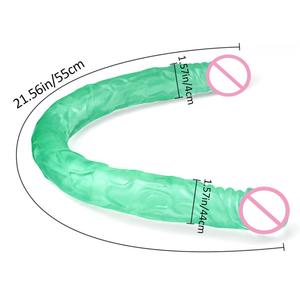 Consolador grande de doble Cabeza simulada para lesbianas, masturbador lésbico, consolador Extra largo Gay, Juguetes sexuales para mujeres - Product Image 4