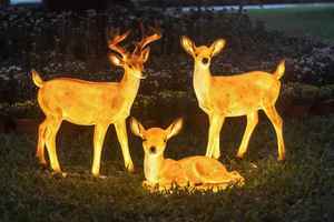 Lámpara LED de ciervo de resina transparente y fibra de vidrio con clasificación IP65, personalizada, para decoración de jardín, paisaje, Halloween y Navidad en exteriores. - Product Image 1