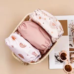 Happy Flute – couche-culotte en tissu imperméable pour bébé, lavable, en daim, poche intérieure, couche pour bébé