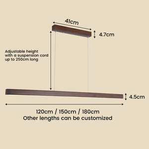 Lampes suspendues pour salon en bois <span class=keywords><strong>de</strong></span> chêne avec télécommande, température <span class=keywords><strong>de</strong></span> couleur réglable et variateur <span class=keywords><strong>d</strong></span>'intensité - Product Image 6