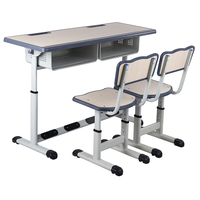 Atosun Mobilier Scolaire de Haute Formation Bureau d'Étude Table Banc Chaises pour Deux Personnes
