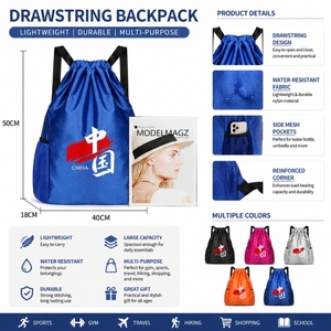 Vietnam Factory Custom Logo <b>Drawstring</b> <b>Bag</b> Wholesale Personalized Reusable Pouch For Sport Packaging Polyester Nylon <b>Bags</b> OEM - Product Image 2