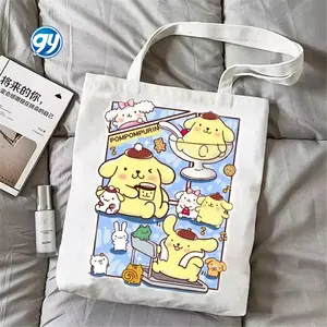 Venta al por mayor Anime Helloed a Kitty lienzo Sanrio Tote bolsos de hombro para niños Sanrio kuromi bolsa de Almuerzo