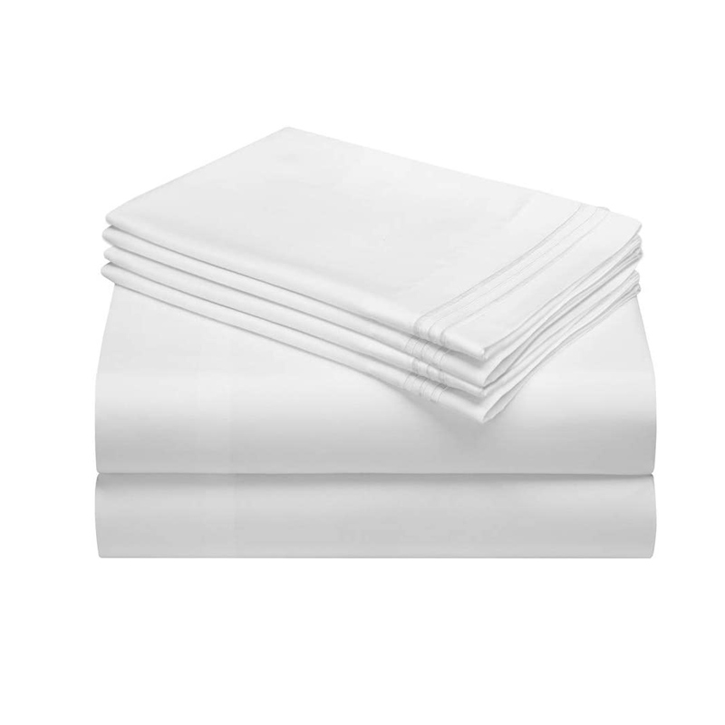 Хит продаж 12% скидка для отеля роскошные 1800 хлопковые простыни размера Queen с вышивкой