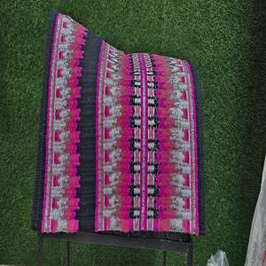 Almohadillas de manta de sillín de caballo de lana con logotipo personalizado hecho a mano almohadillas de fieltro de doma de salto occidental concha de cuero forma de tamaño personalizable - Product Image 1