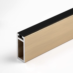 Tige <span class=keywords><strong>de</strong></span> suspension carrée en alliage d'aluminium pour placard, <span class=keywords><strong>bride</strong></span> argentée épaissie pour passe-vêtements et tige <span class=keywords><strong>de</strong></span> séchage d'armoire - Product Image 3