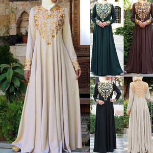 Vestido musulmán para mujer, vestido veraniego de Moda de Primavera, bata Abaya, venta al por mayor de ocio, manga larga, Abaya de lujo 2023 - Product Image 5