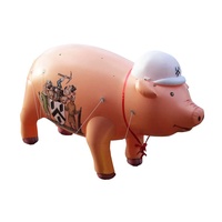 Mascotte de cochon gonflable géante personnalisée KeepFuns - Animal gonflable mignon et thématique pour les événements, la promotion de marque et les festivals