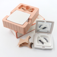 Cils magnétiques faits à la main de haute qualité avec étui applicateur et faux cils quantiques doux miroir dans une boîte à cils