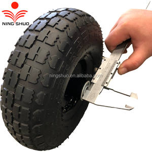 Fabricante 10 pulgadas 4,10/3,50-4 neumáticos llenos de aire camión de mano rueda neumática inflable de goma Dolly carrito ruedas - Product Image 5